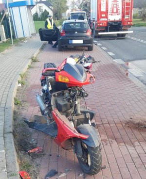 motorower uczestniczący w zdarzeniu