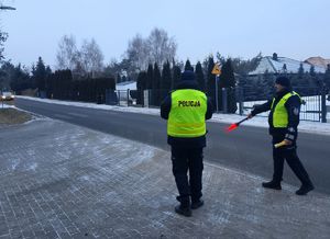 policjanci zatrzymują samochód