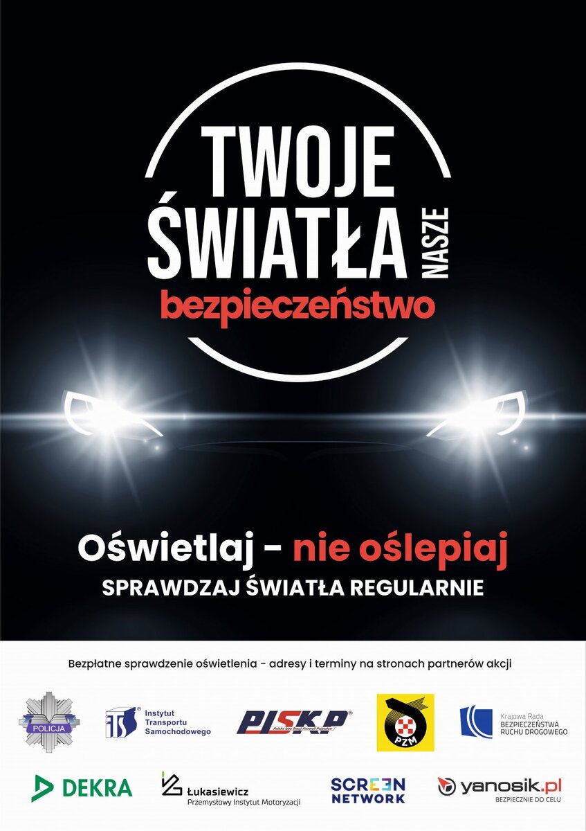 Bezpłatne sprawdzanie oświetlenia pojazdów w powiecie aleksandrowskim